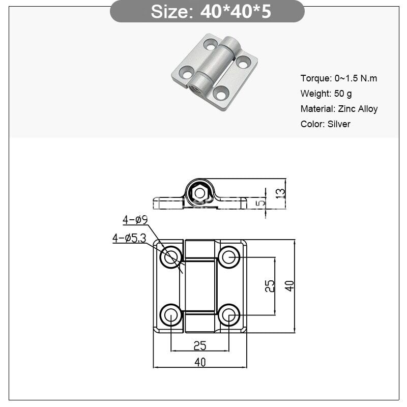 Compact Flat Torque Hinge ML2-1010Z - Image 2