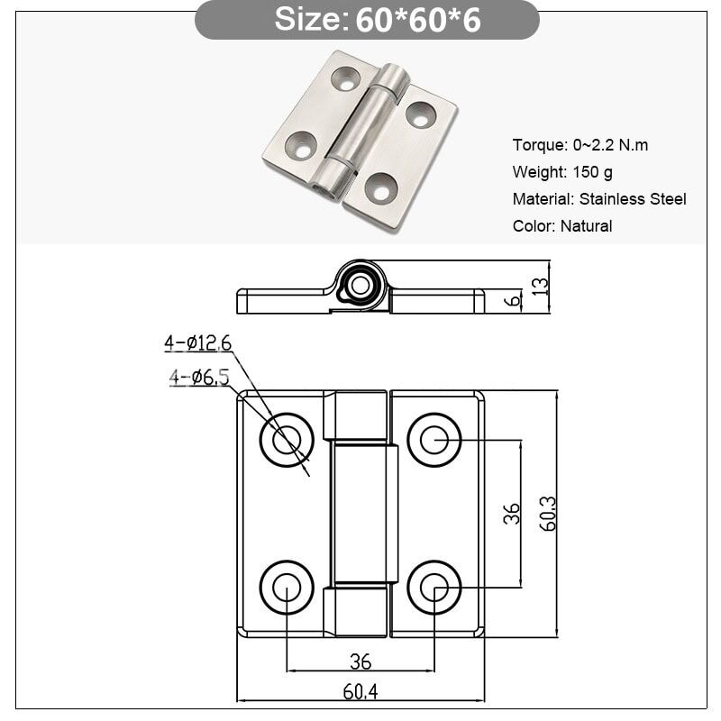 Compact Flat Torque Hinge ML2-1010Z - Image 4