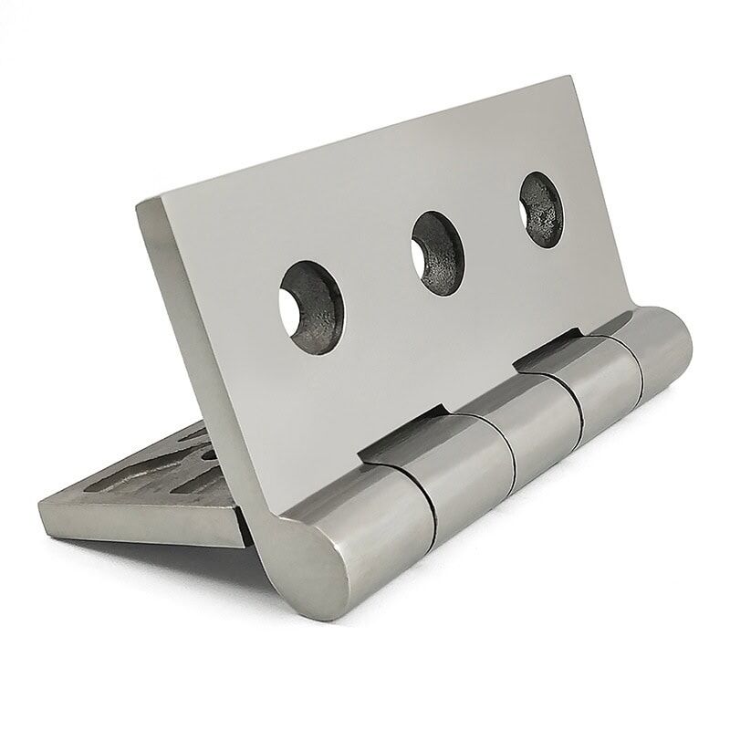 100×100mm 304 Stainless Steel Industrial Hinge ML2-JL106 | Mirror Polished, Heavy Duty Symmetric Design - Image 4