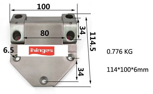 Heavy Duty Industrial Hinge made from 304 Stainless Steel Casting ML2-JL301 - Image 2