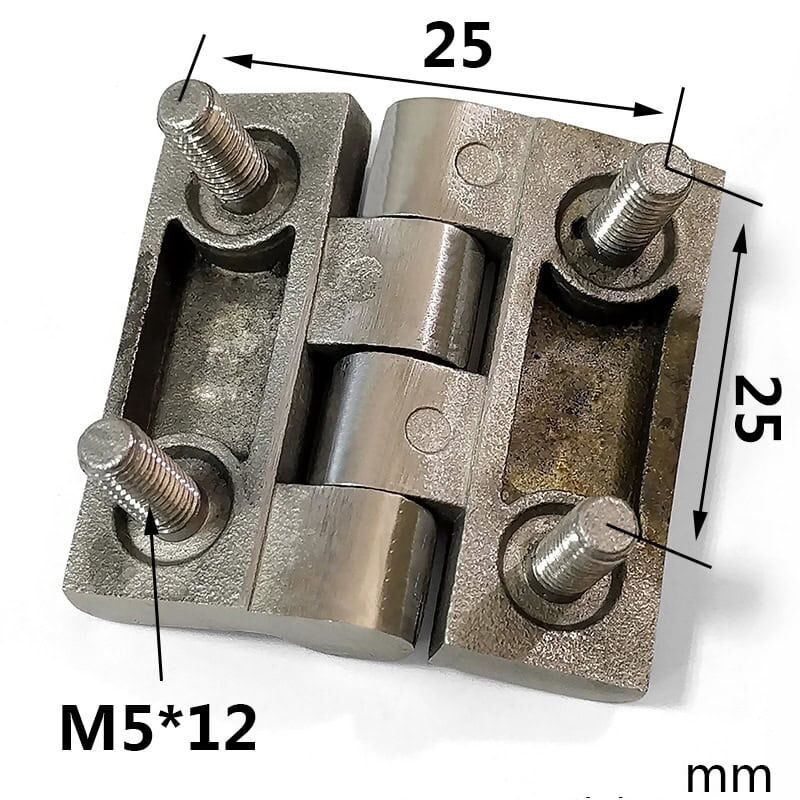 304 Stainless Steel Hinge with Screw Studs 40x40mm – Customizable Mounting Pins ML2-JL201
