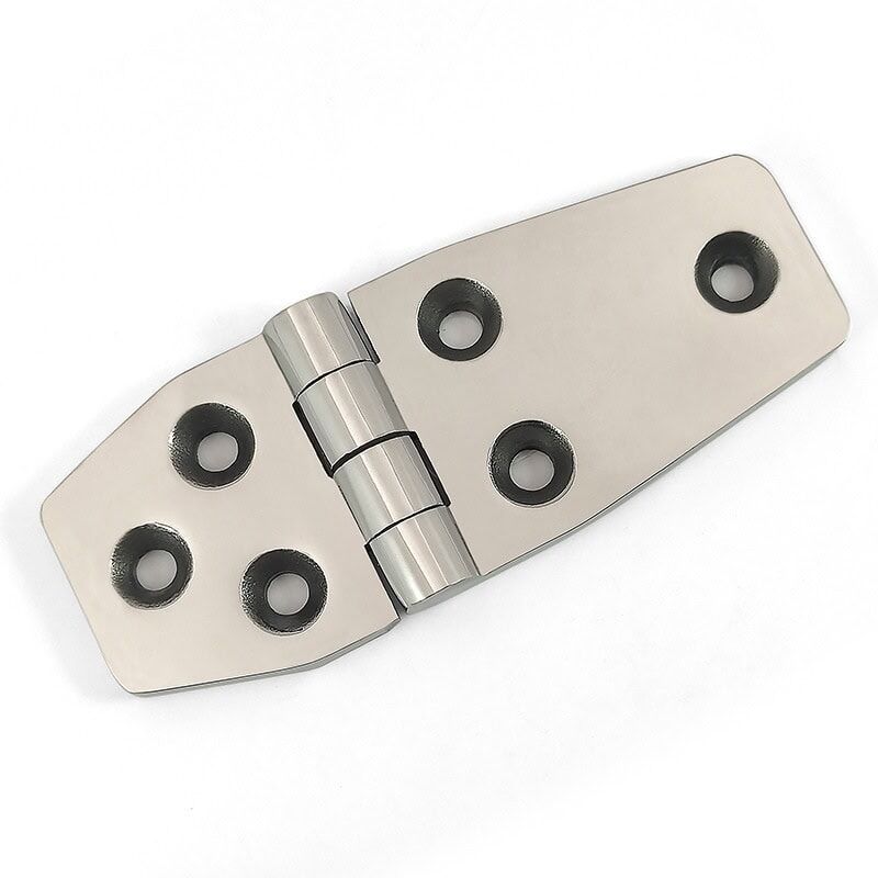 304 Stainless Steel Butt Hinge Mirror Polished Heavy Duty Asymmetrical Design 100×40×5mm ML2-JL1014-2