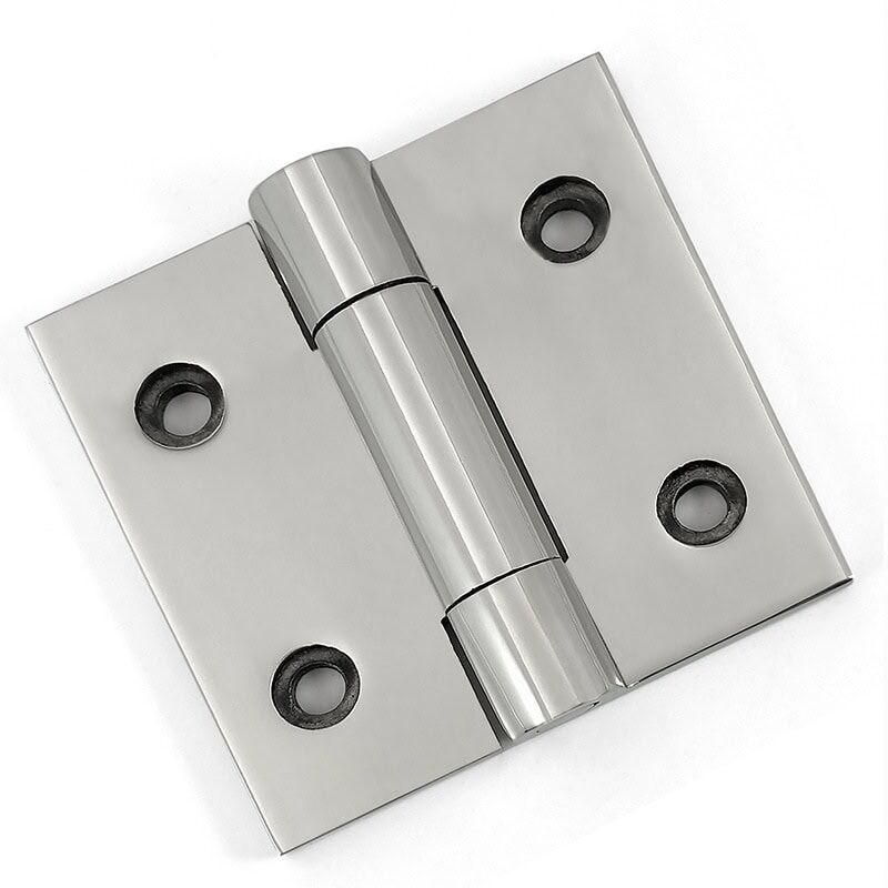 Stainless Steel Industrial Hinge 75×75×6.2mm | Mirror Polished, Countersunk Mounting ML2-JL1012-3