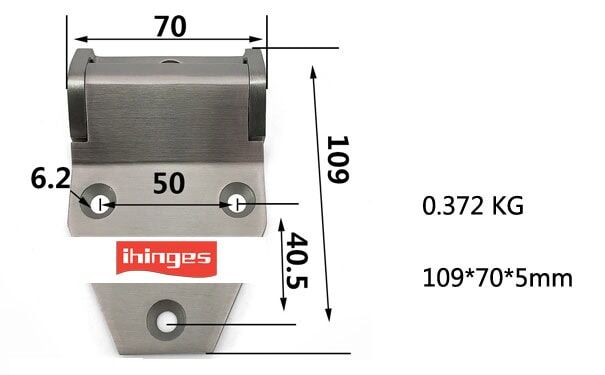 Asymmetrical Heavy Duty Stainless Steel Hinge | Industrial Door Hinge for Equipment Enclosures ML2-JL302 - Image 2