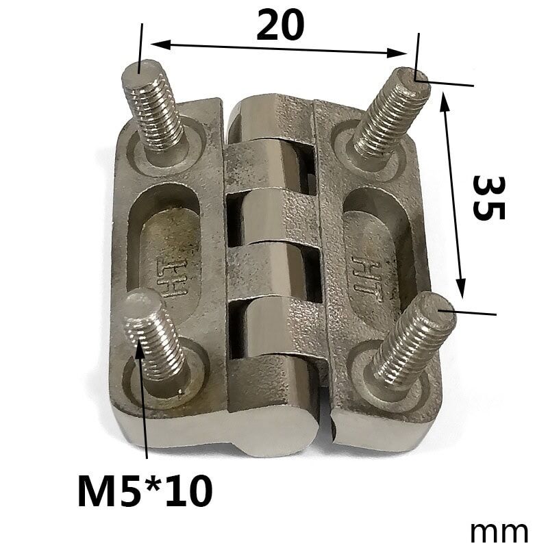 304 Stainless Steel Hinge 42x32mm with M5 Studs ML2-JL204